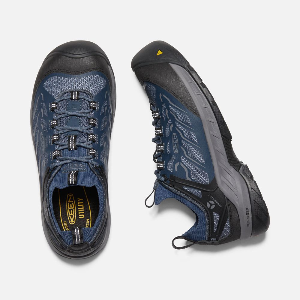 Keen Werkschoenen Dames Donker Blauw/Grijs - Flint Ii Sport (Carbon-Fiber Toe) - 81205-GMJD